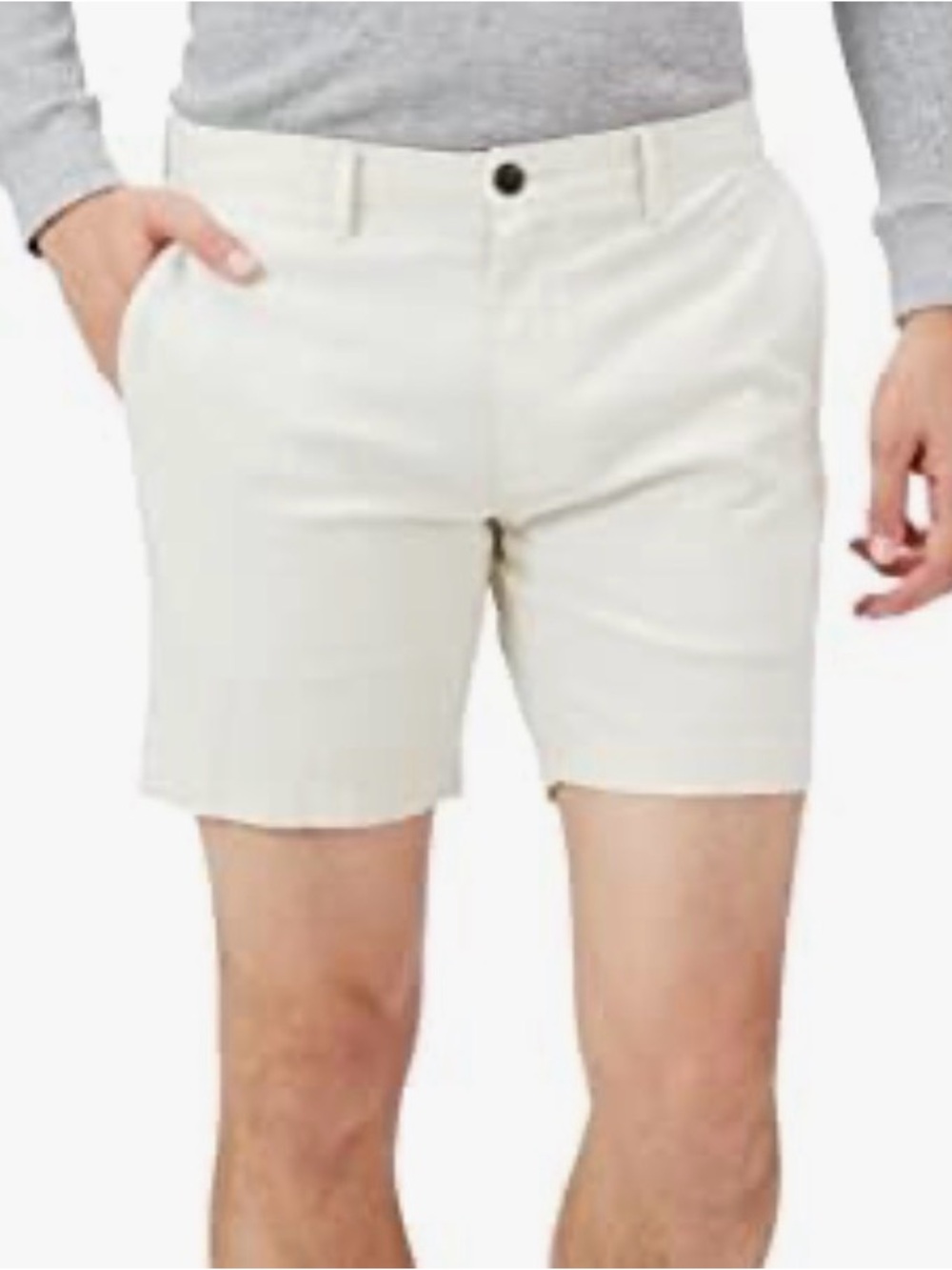Goodthreads chinos 7" Oxford Shorts Slim Ivory Cream Men's 30W (Measures 31-32")